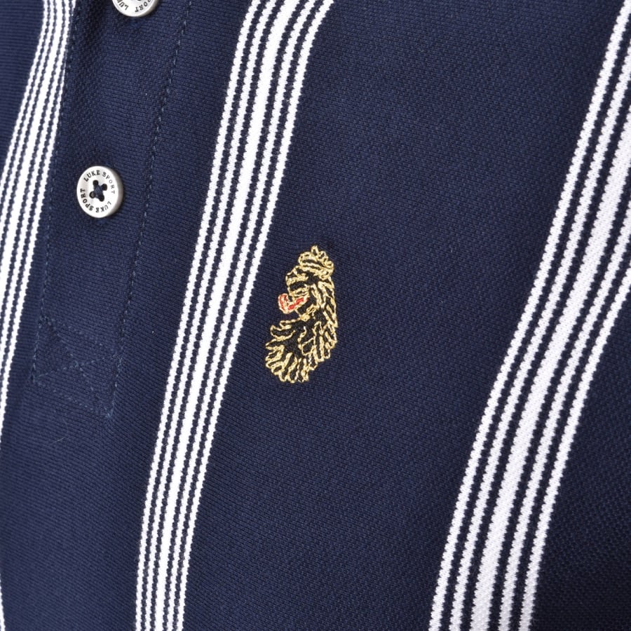 Alternative Image for ProductLuke 1977 Strimead Striped Polo T Shirt Navy3